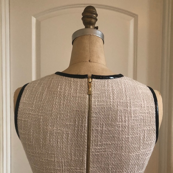 Kate Spade Tweed Dress With  Leather Trim - Picture 4 of 4